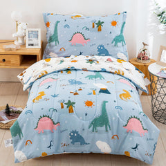 DJY dinosaur toddler bedding reversible comforter for cozy all-year sleep