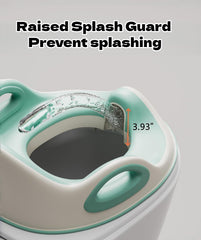 Dlafukids potty seat backrest provides gentle support during sits and stands.