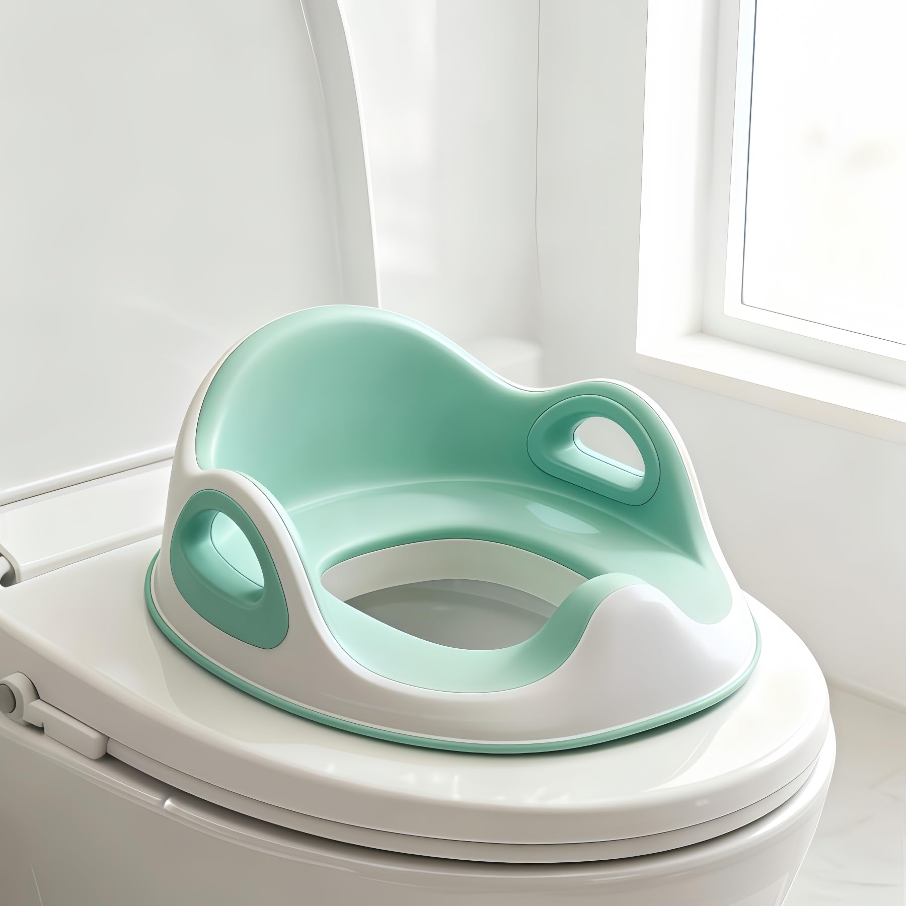 Dlafukids potty seat with soft cushion for comfortable, stable seated potty training.