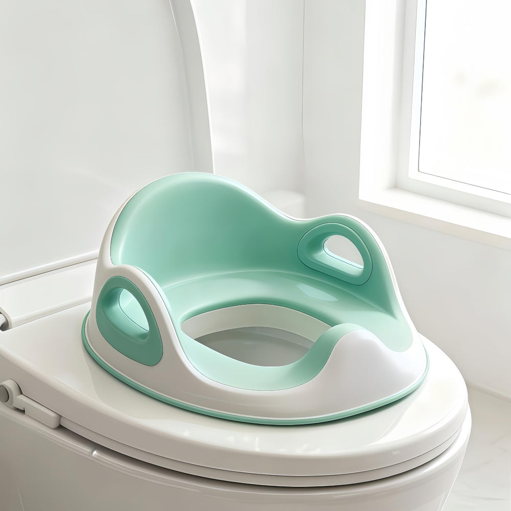Dlafukids potty seat with soft cushion for comfortable, stable seated potty training.