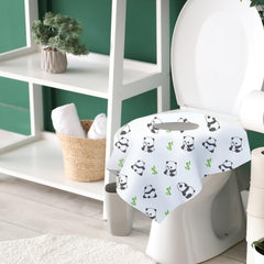dlnope panda seat cover back with anti-slip adhesive stays in place