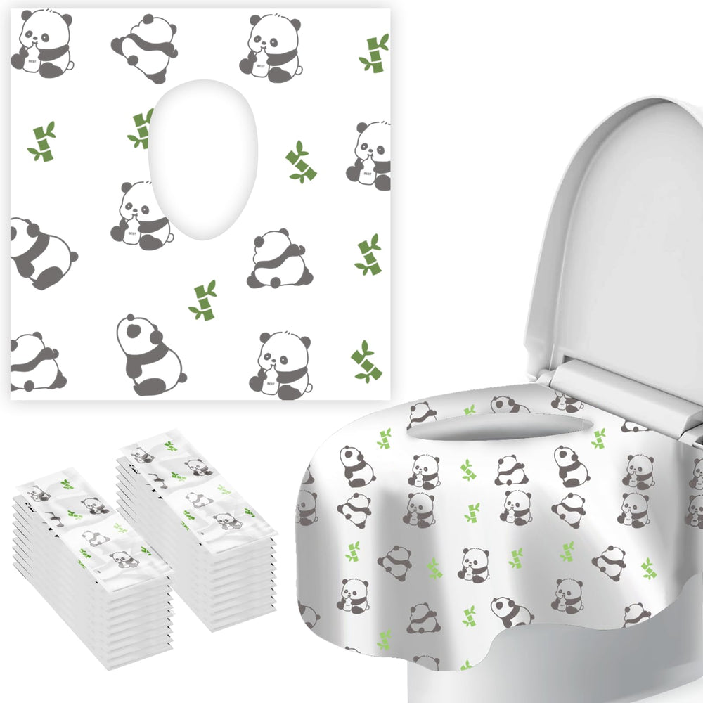 dlnope panda seat cover waterproof 20-pack protects users in public restrooms