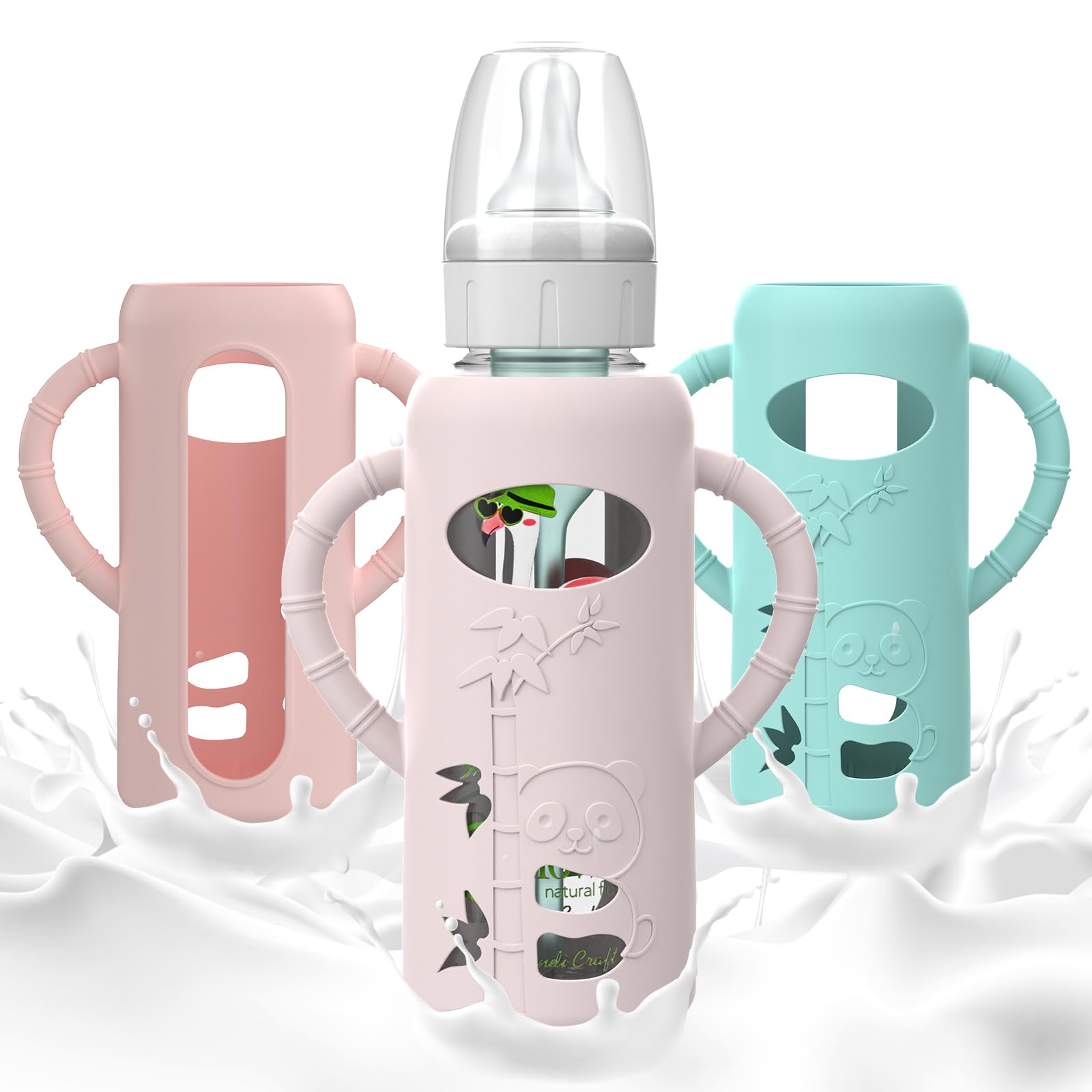 dlozrak Dr Brown 8oz glass bottle sleeve with silicone protection and secure grip