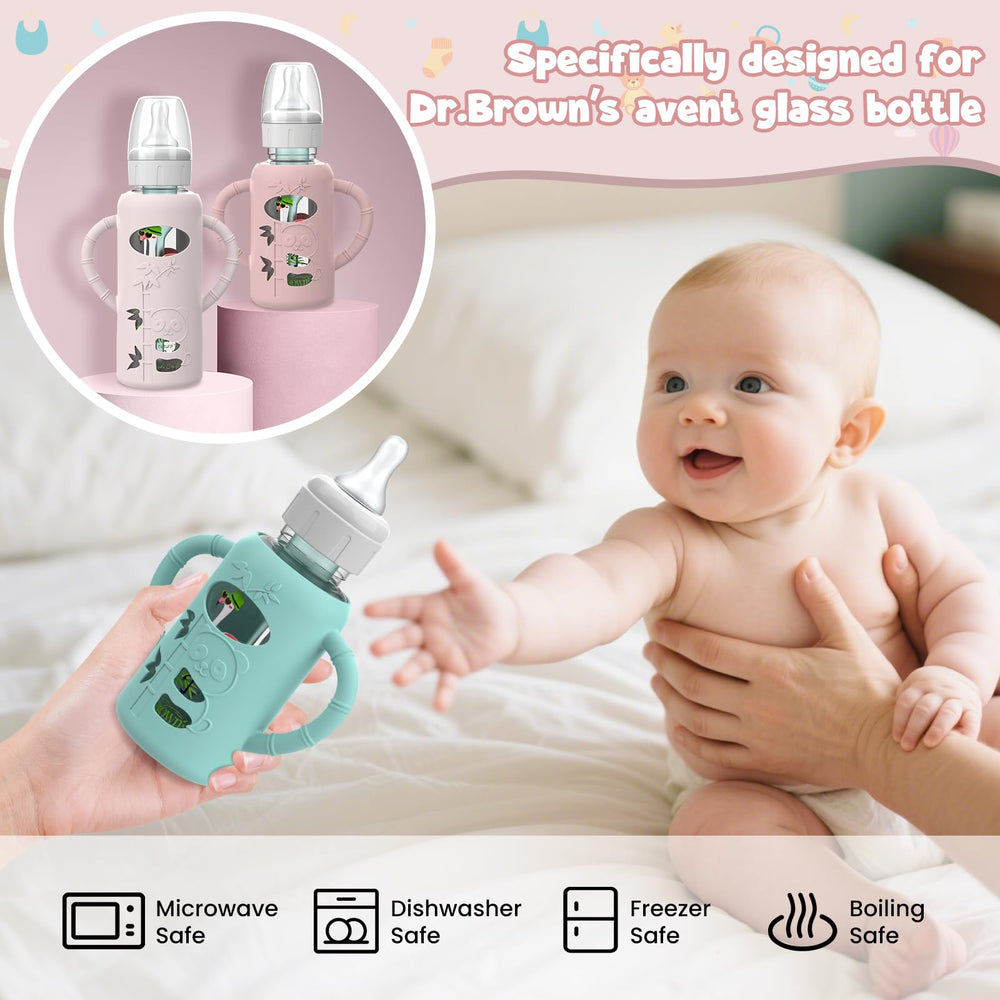 dlozrak Dr Brown sleeve with handles for easy feeding and self-feeding practice