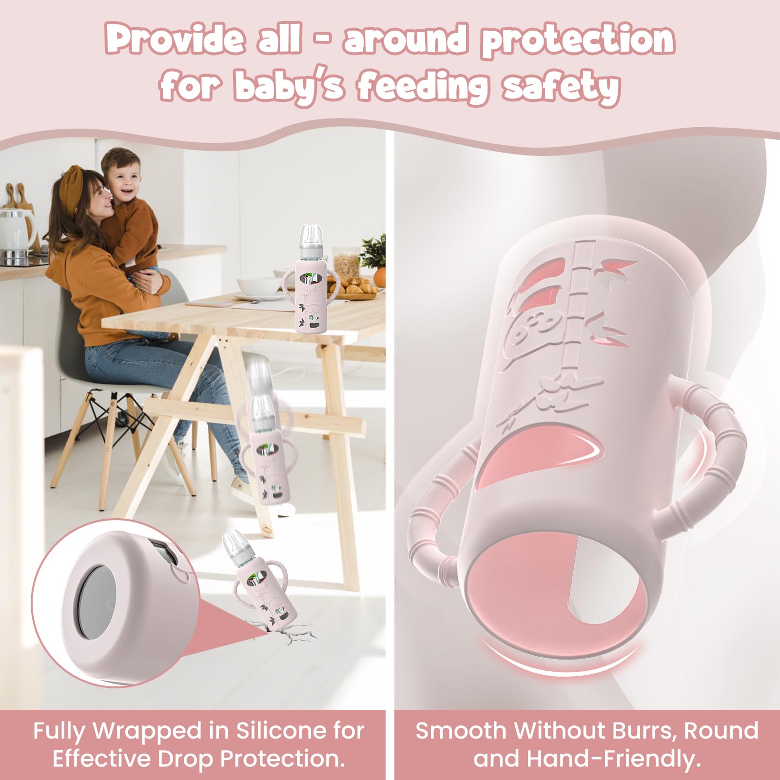 dlozrak heat-insulating sleeve around 8oz bottle keeps little hands safe