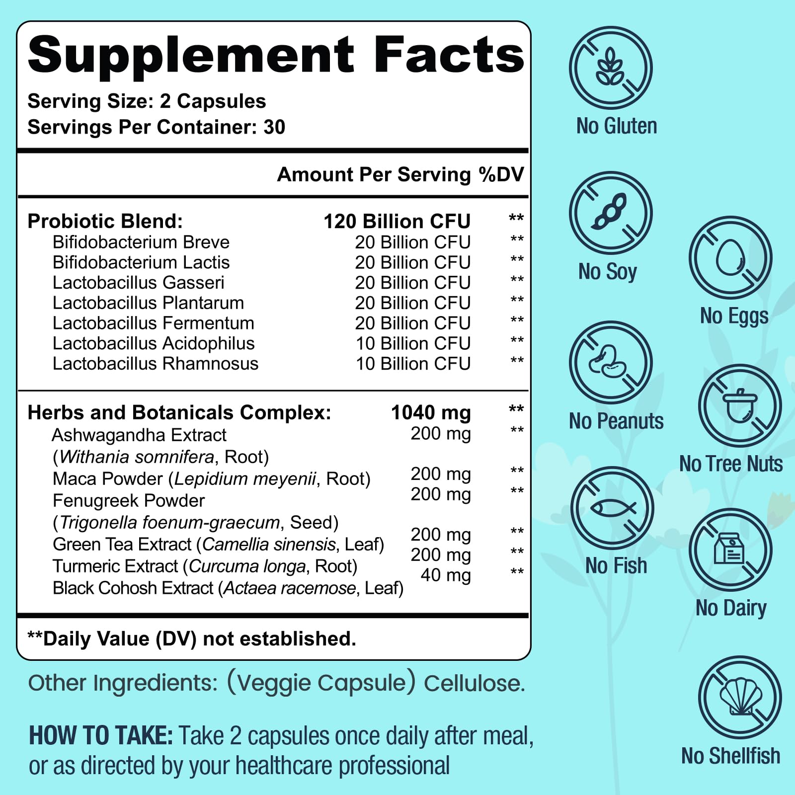 Dmeisy 120B CFU capsules close-up highlighting gut health support
