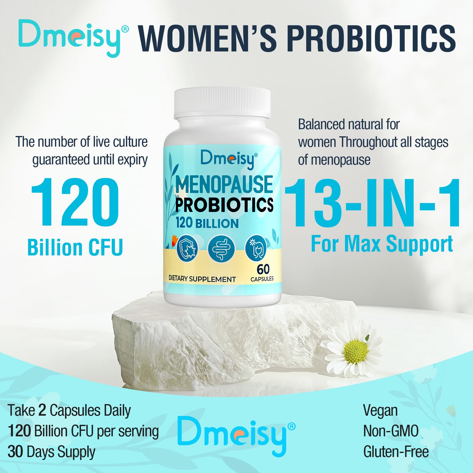 Dmeisy product features black cohosh and ashwagandha ingredients in the formula