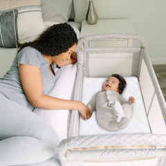 DMS PROTECTOR bamboo terry fabric cover offers soft, breathable baby comfort.