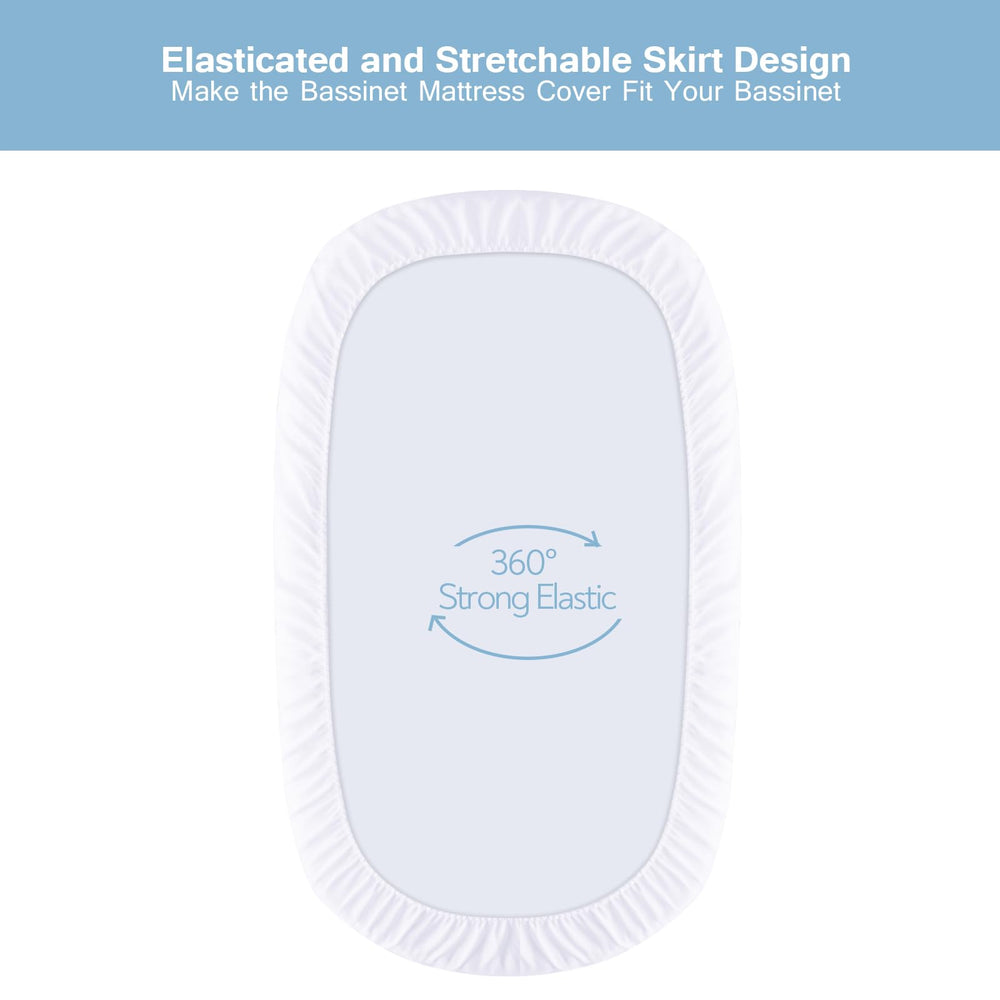 DMS PROTECTOR machine-washable bassinet cover for easy cleanup.