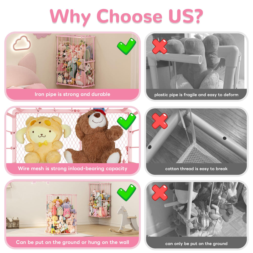 Dmticoasis elastic cord access, pink, easy reach for kids to grab toys quickly.