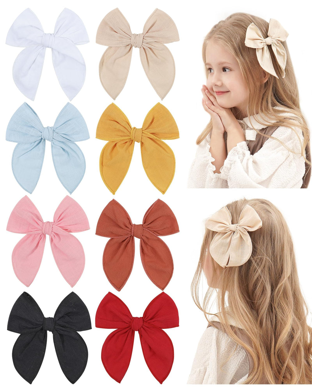 Doboi 8pcs baby hair clips in pastel colors for gentle all-day wear