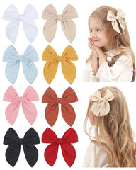 Doboi 8pcs baby hair clips in pastel colors for gentle all-day wear