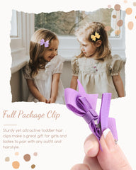 doboi baby bows worn on braids and pigtails in action
