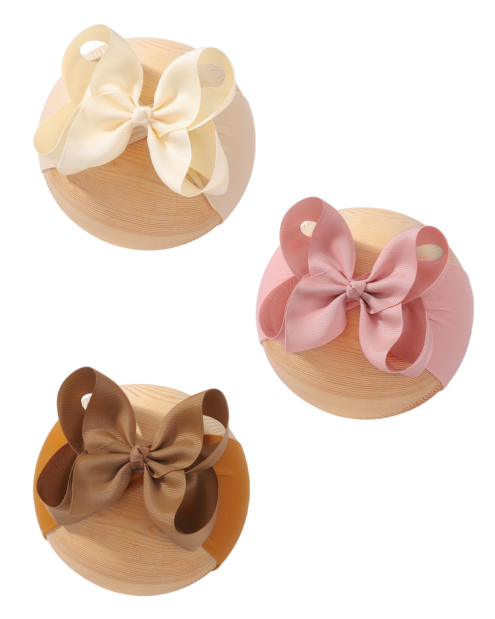 Doboi baby girl bows headband in soft nylon for comfortable daily wear.