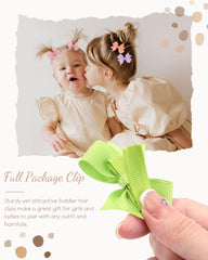Doboi lavender grosgrain bow clip ideal for pigtails and photos