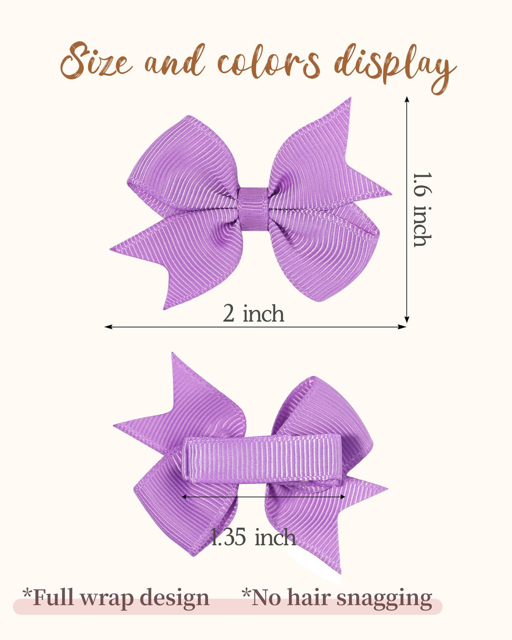 Doboi pink baby hair bows clip helps secure delicate hair safely