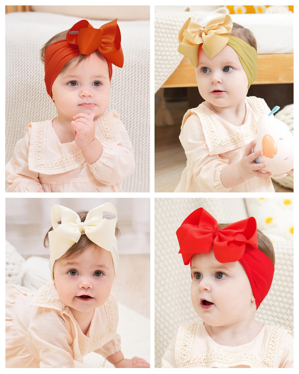 doboi baby headband bow-detail close-up shows soft texture and shine