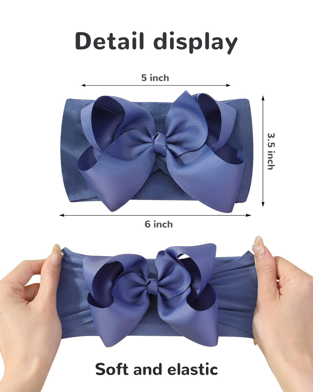 doboi baby headband stretchy nylon band showing gentle fit