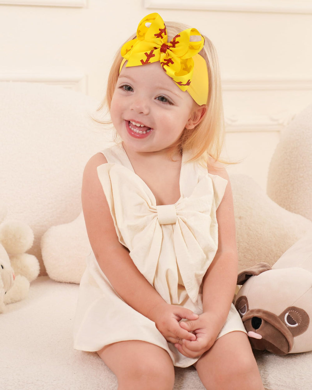 doboi football printed bow headband adds sporty flair to outfits