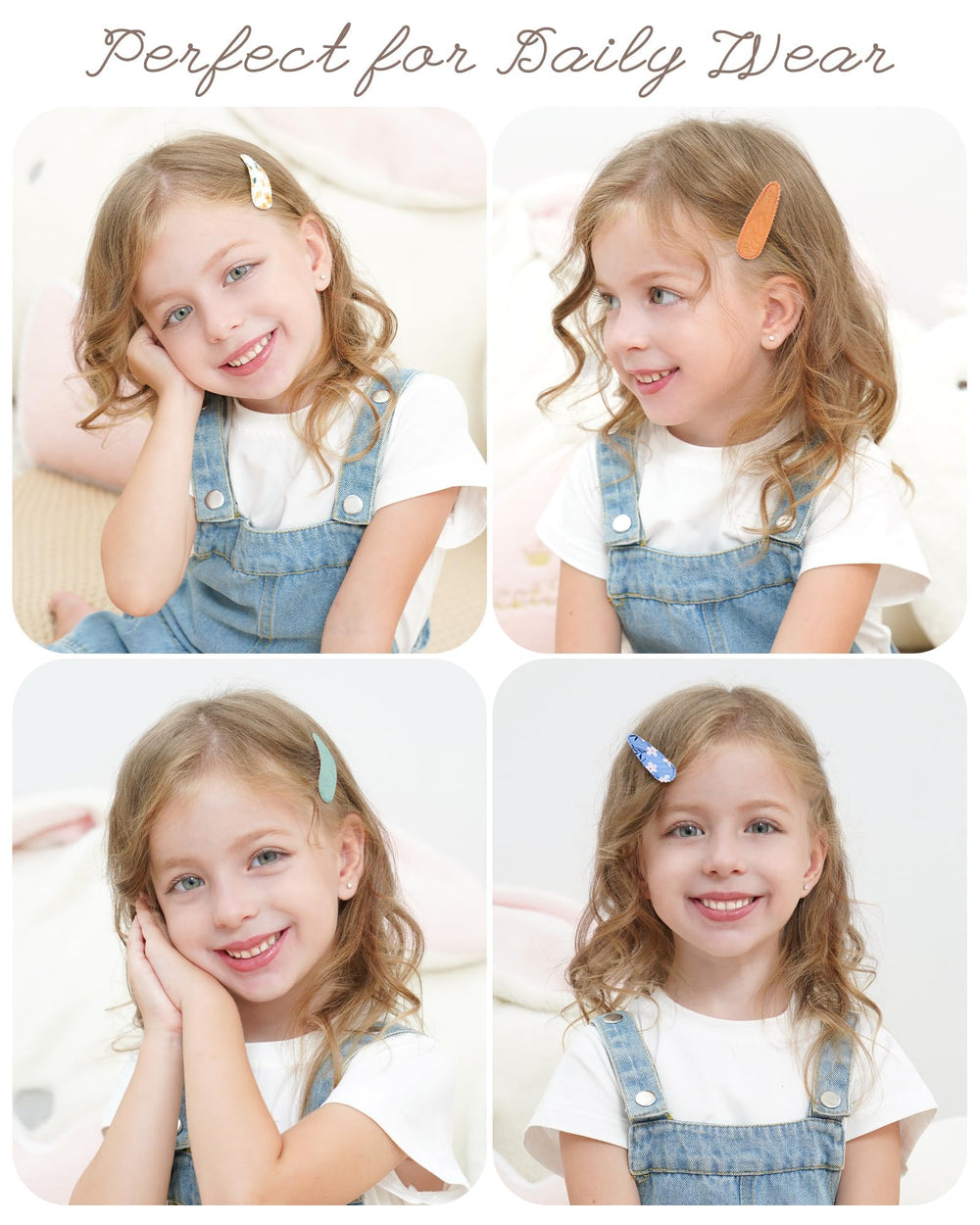 Doboi handmade soft fabric clips protect delicate hair during wear.