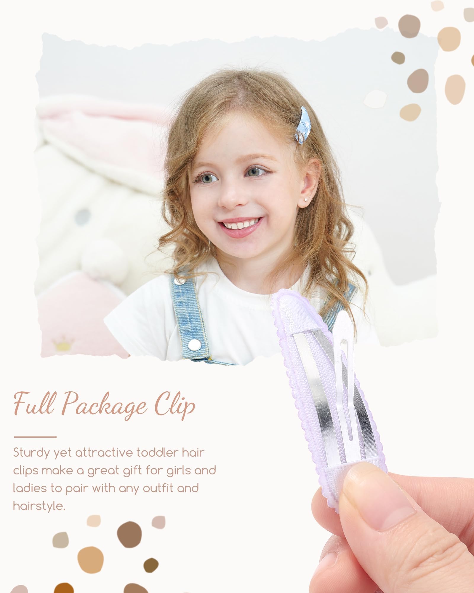 Doboi variety of patterns clip set offers versatile styling options for kids.