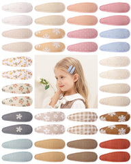 doboi toddler hair clips with floral wrap close-up showing secure grip for daily styling.