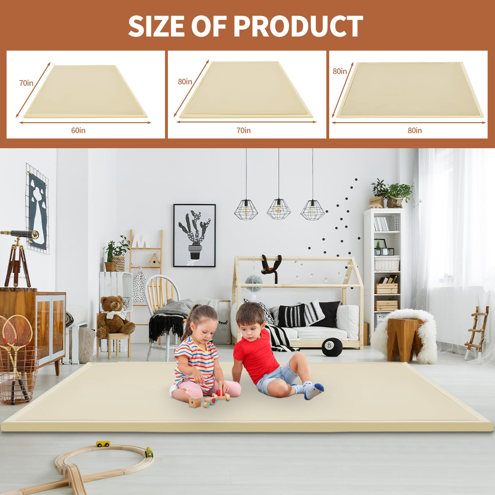 DocCred soft coral velvet nursery rug offers gentle skin-friendly comfort