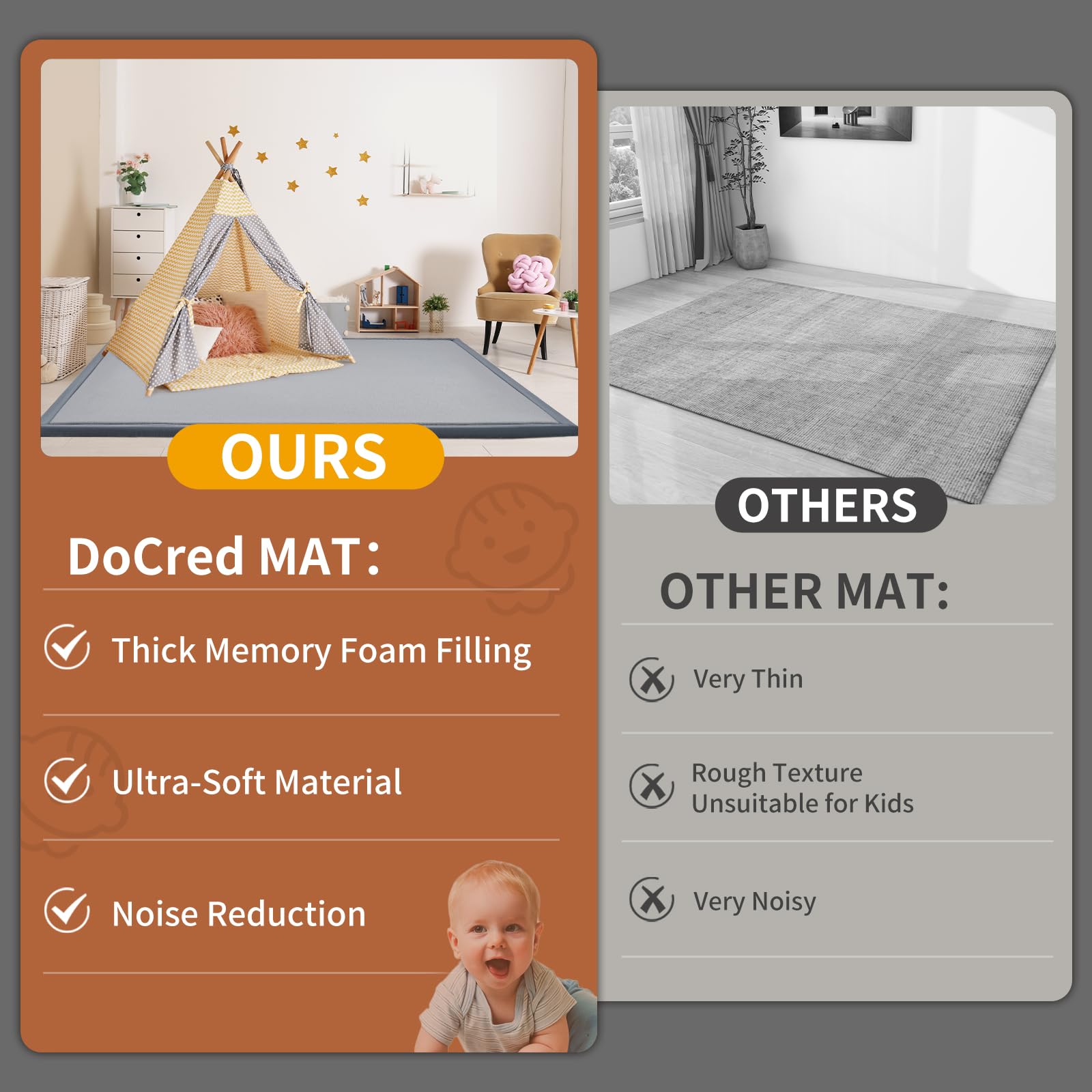 DoCred mat is easy to store and portable for on-the-go fun.
