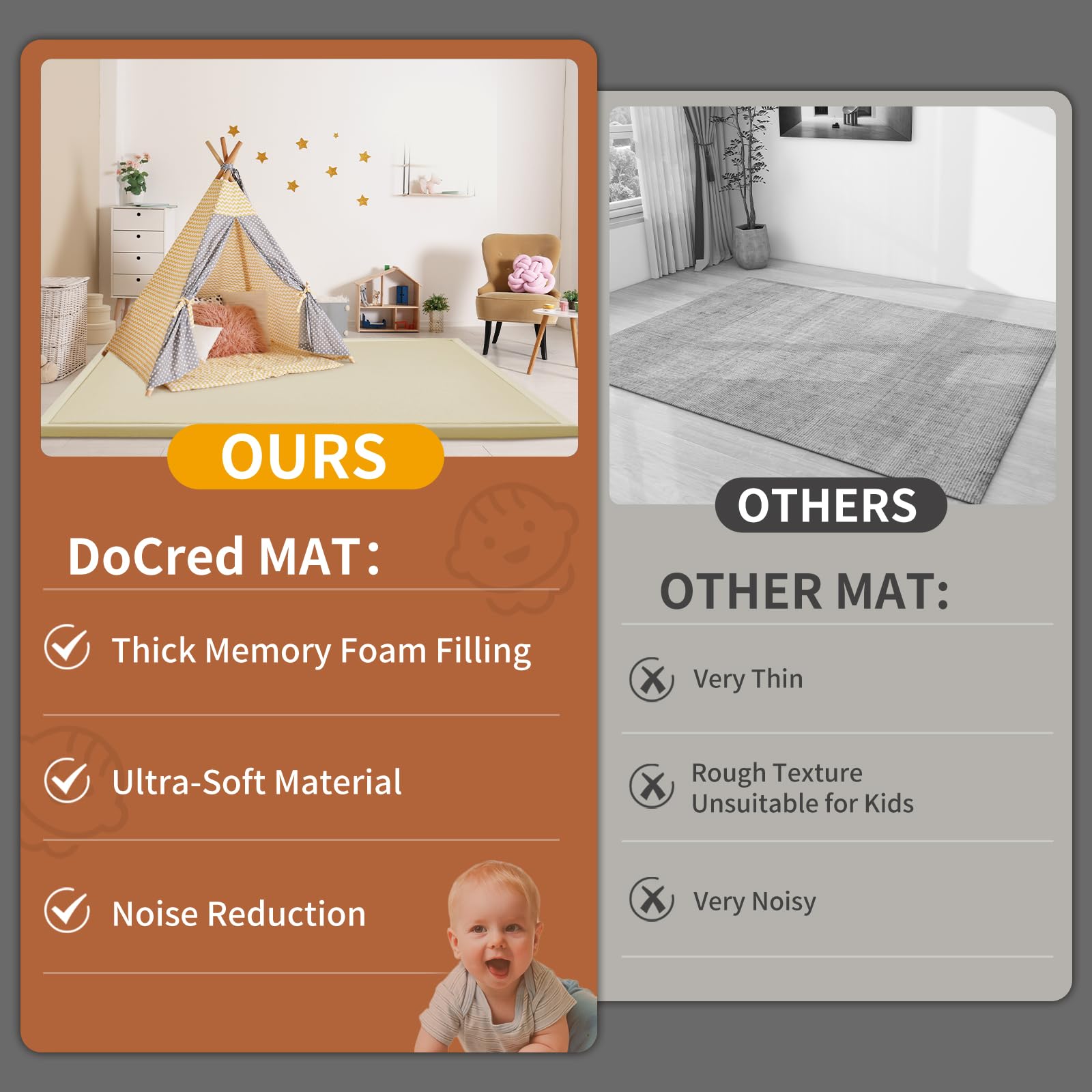DoCred portable play mat for indoor and outdoor use.