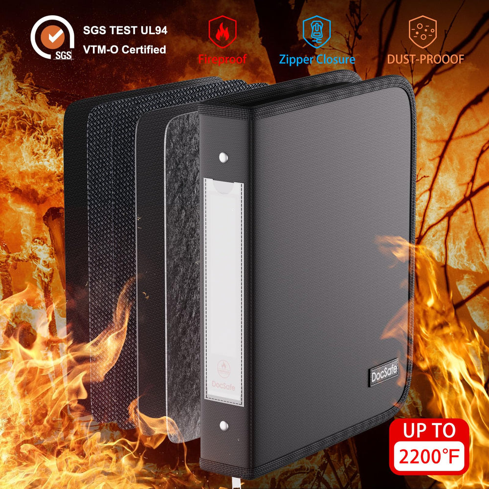 DocSafe outer material is water- and dust-resistant for safe content