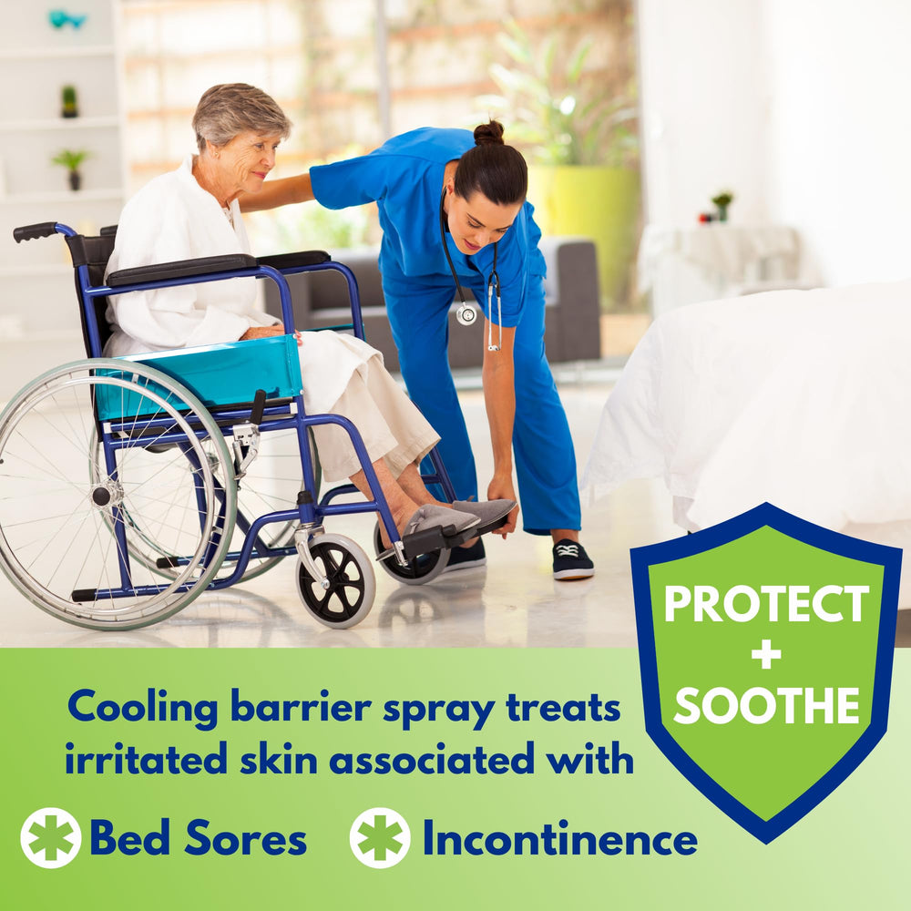 Doctor Butler's protect skin visual highlighting barrier for irritated areas.