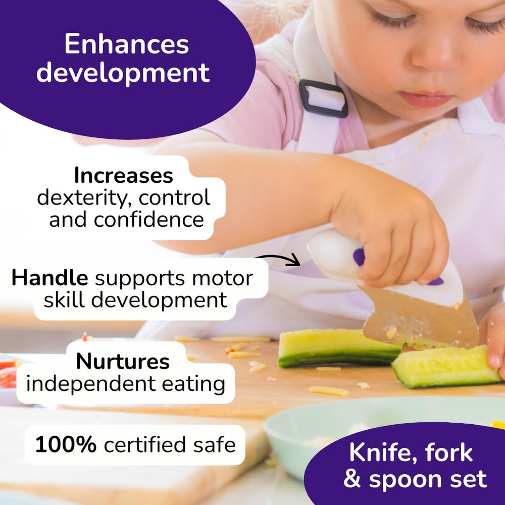 doddl knife: safe stainless steel edge for guided cutting