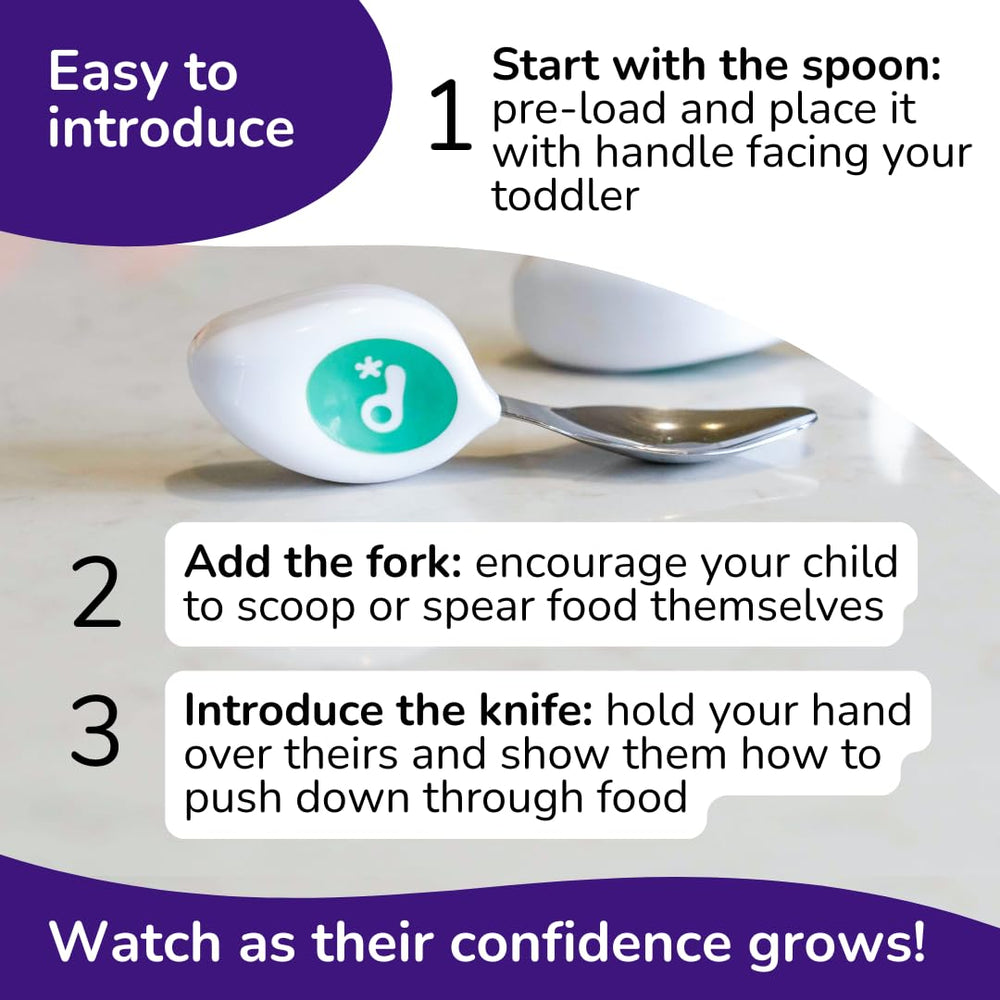 doddl kid-friendly mealtime set supports self-feeding practice