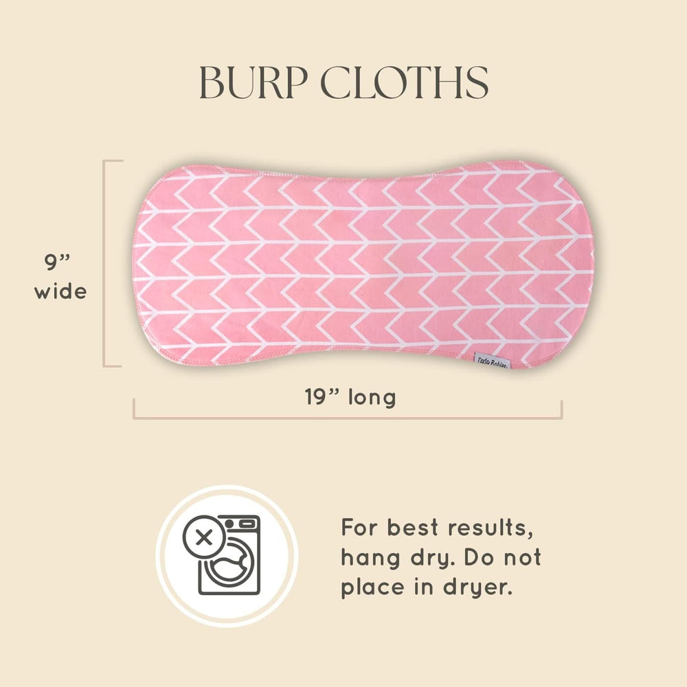 Dodo Babies contoured-fit burp cloth hugs the shoulder for comfort