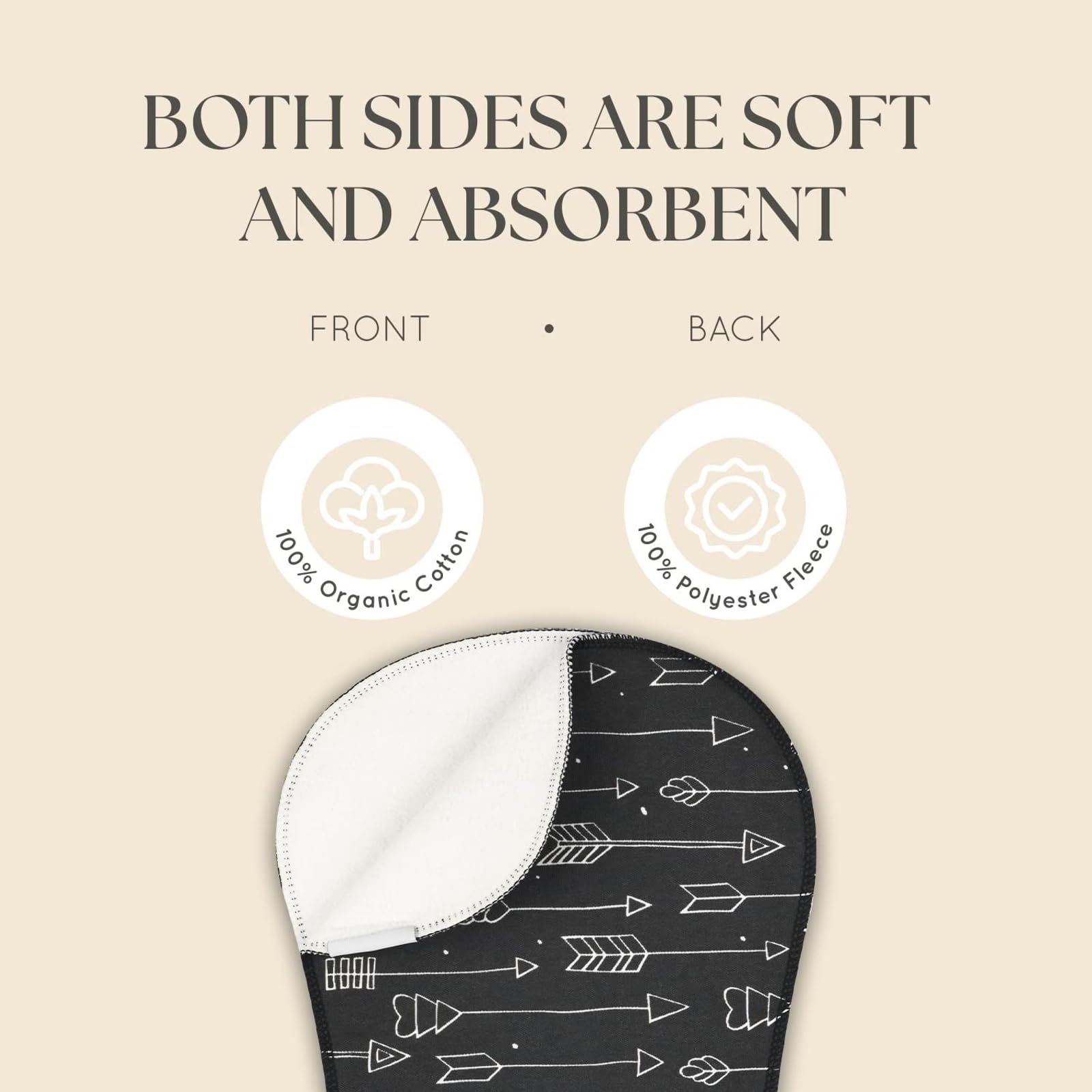 Dodo Babies cotton polyester plush burp cloths offer durable, easy care use