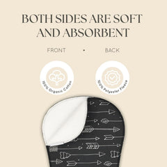 Dodo Babies cotton polyester plush burp cloths offer durable, easy care use