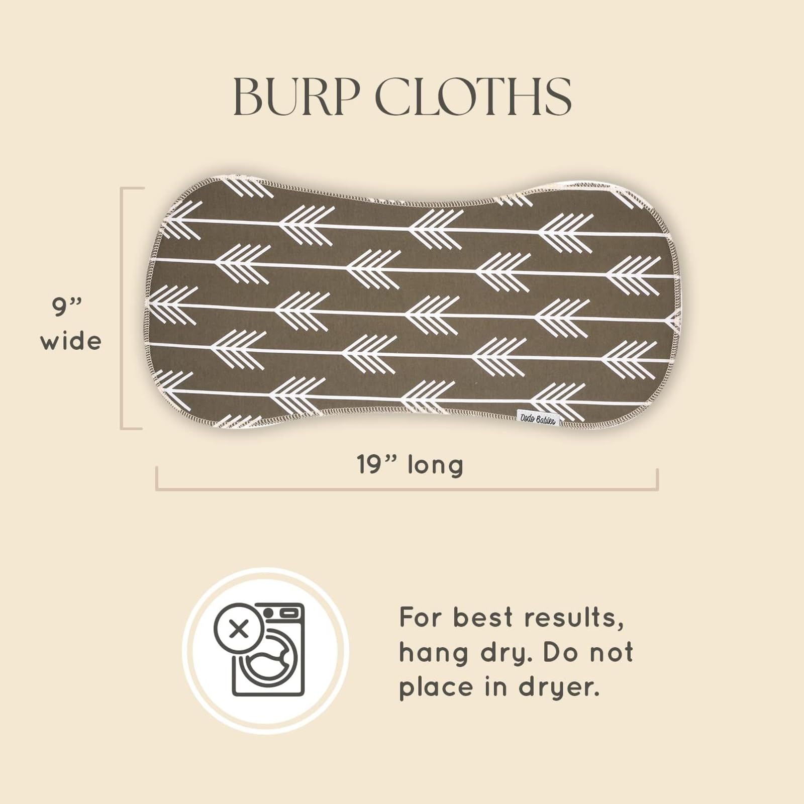 Dodo Babies machine-washable burp cloths simplify cleanup after feeds