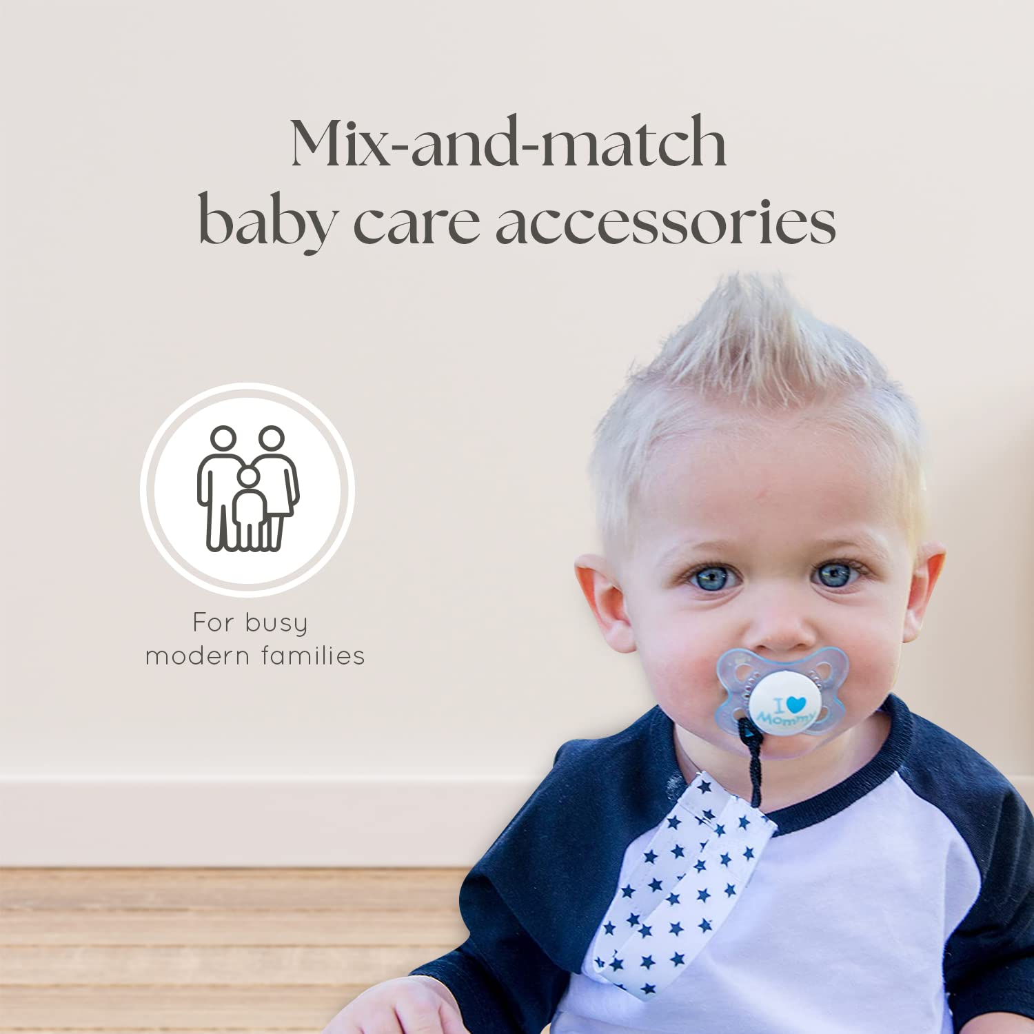Dodo Babies clip with metal clasp ensures a sturdy hold on pacifiers