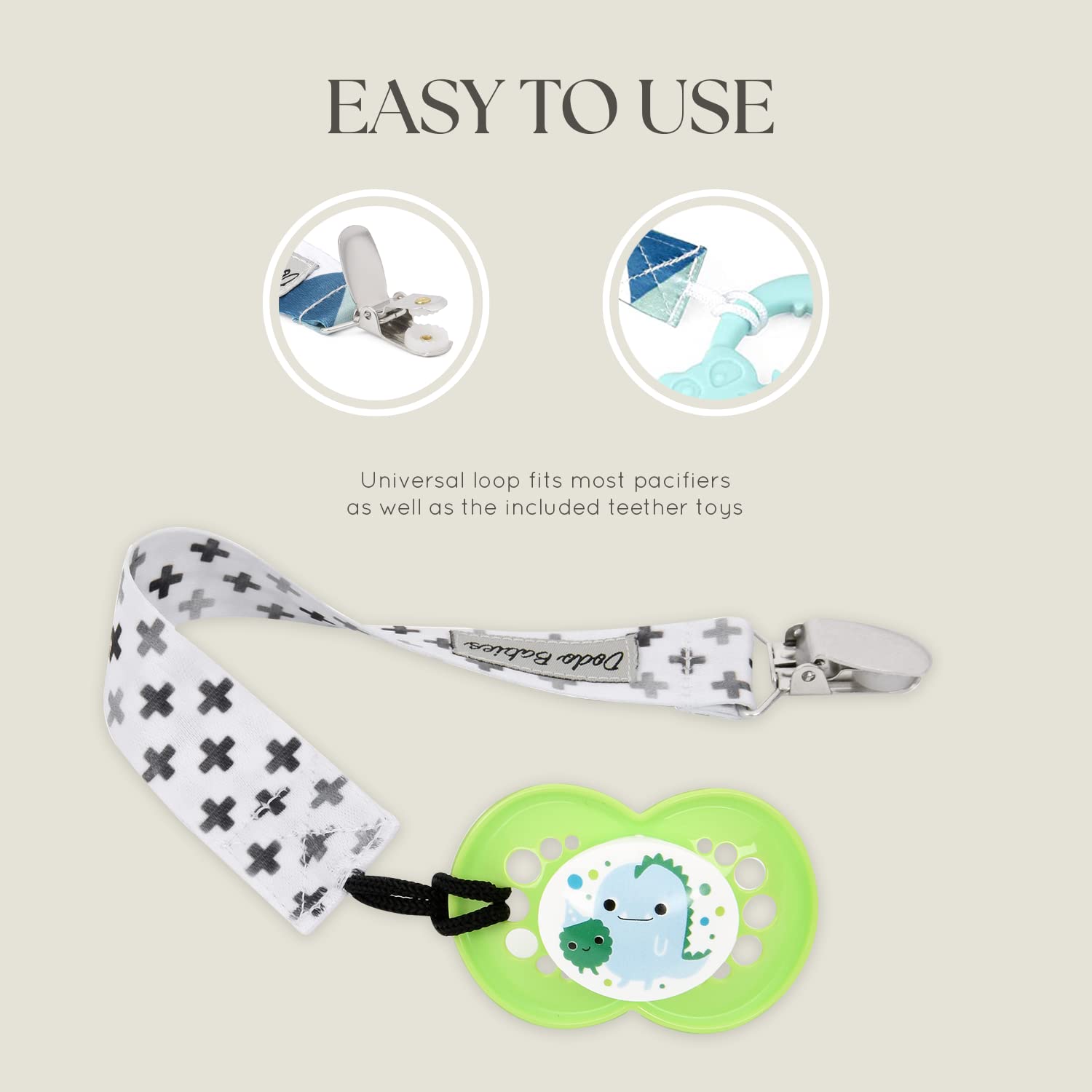 Dodo Babies water-resistant case protects pacifiers from moisture and germs.