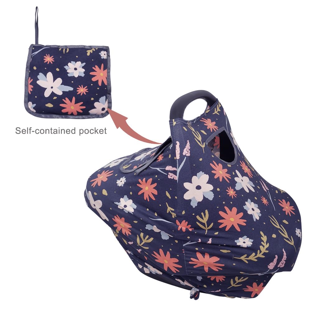Dodo Nici eye contact window flap keeps baby engaged while protected.