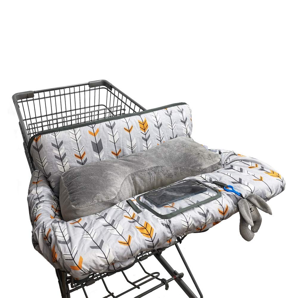 Dodo Nici shopping cart cover with cotton seat for comfy baby seating on outings.