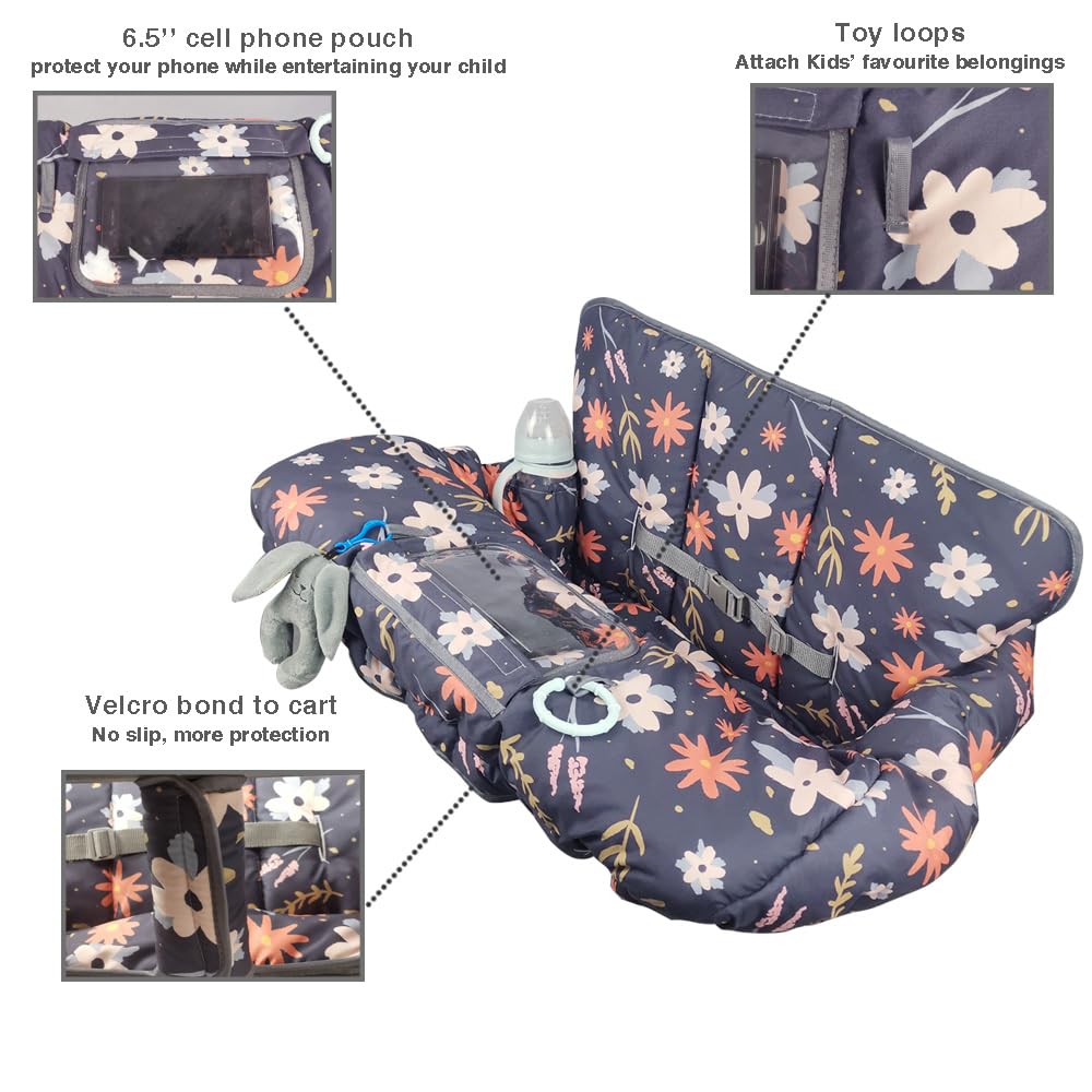Dodo Nici dark blue cart cover shown washable and easy to clean after trips.
