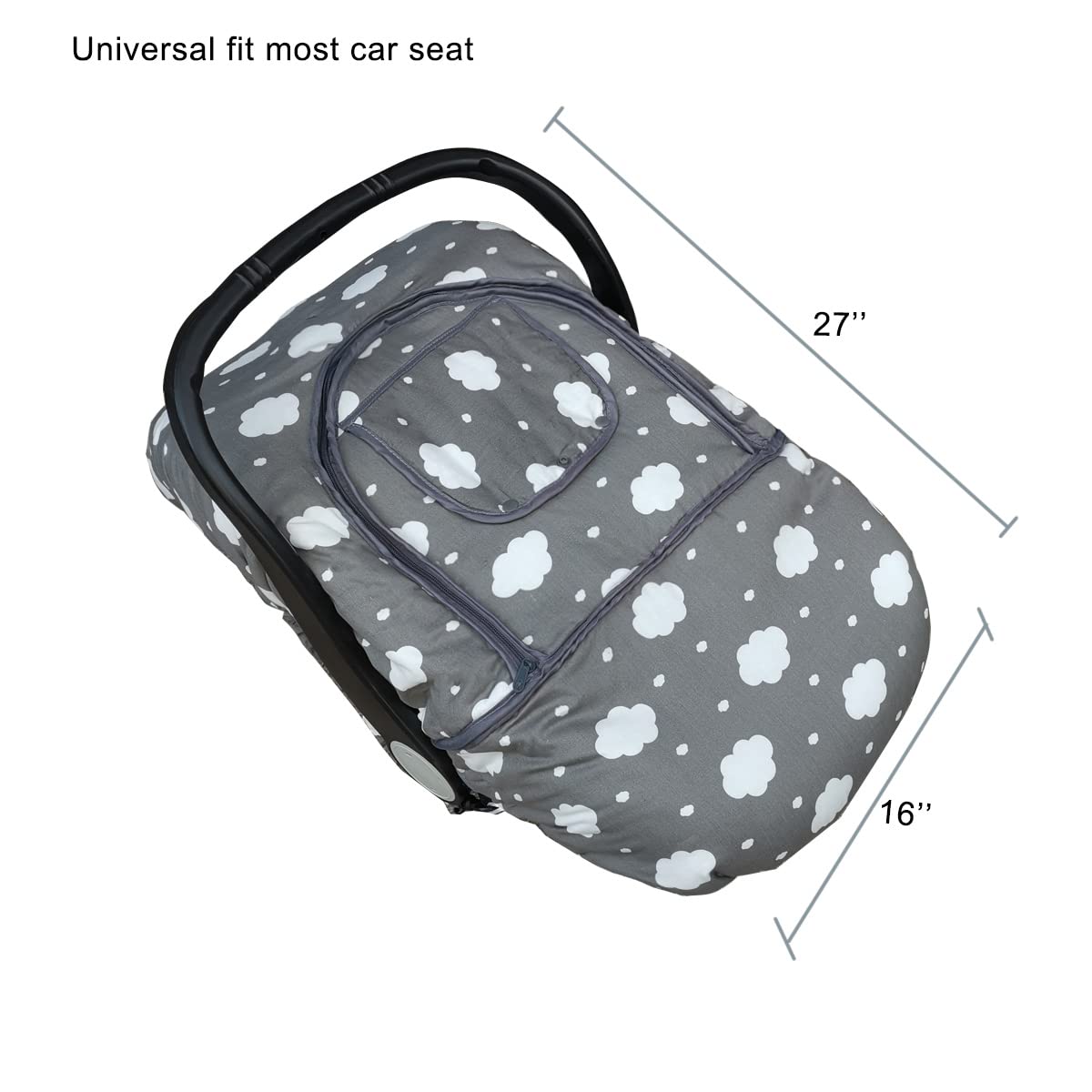Dodo Nici universal-fit carrier cover fits most seats for easy coverage.