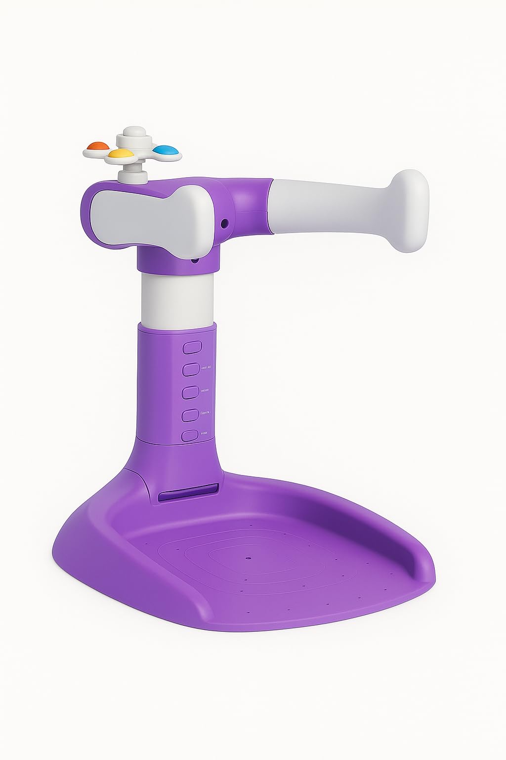 Dodohani purple bath toy holder keeps toys organized and within reach.