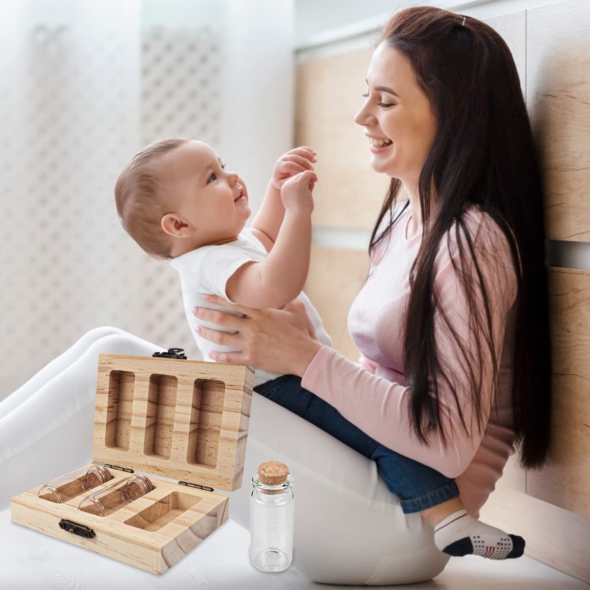 DOERDO DD memory box helps organize childhood mementos neatly.