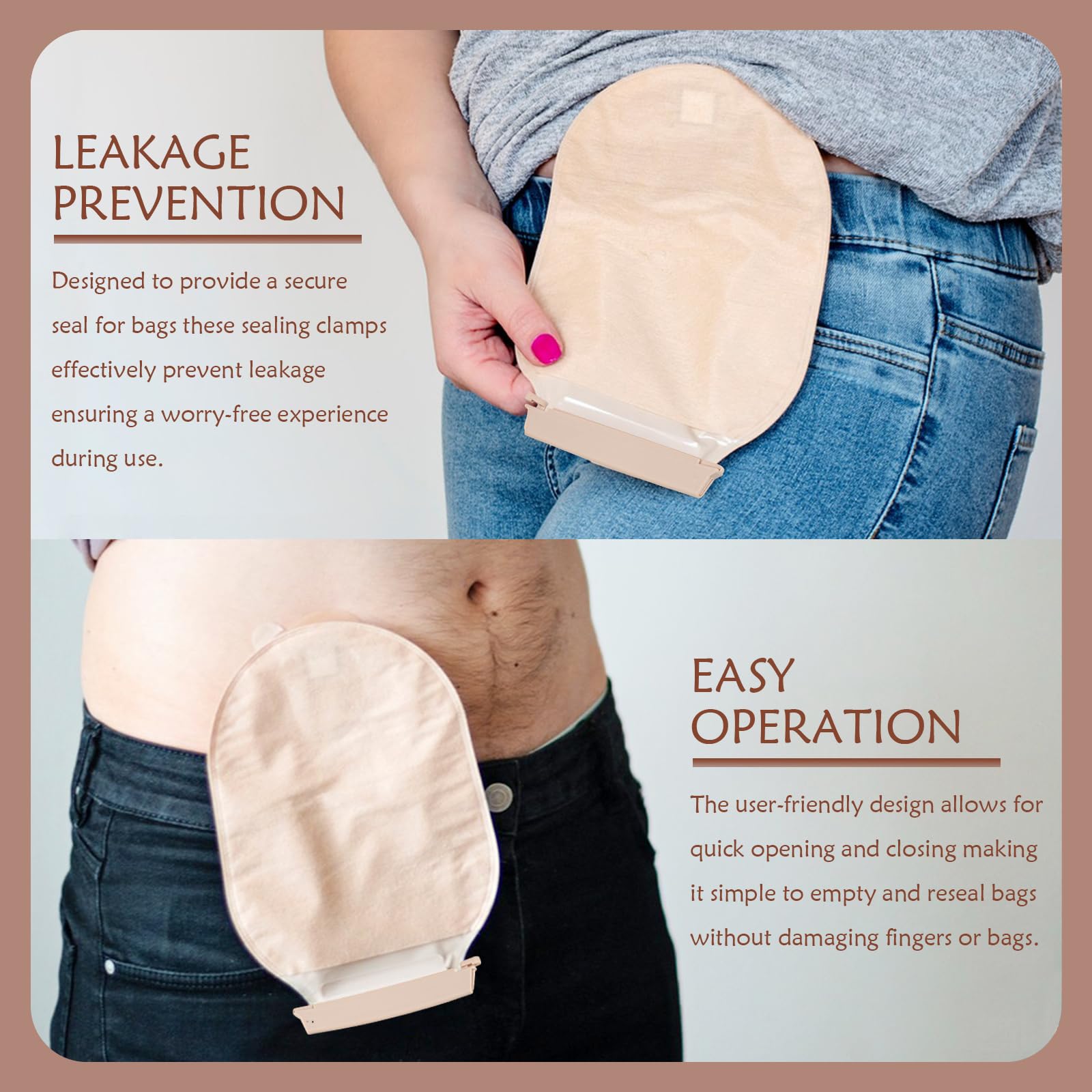 DOERDO DD clip with ergonomic grip suitable for sensitive stoma areas.