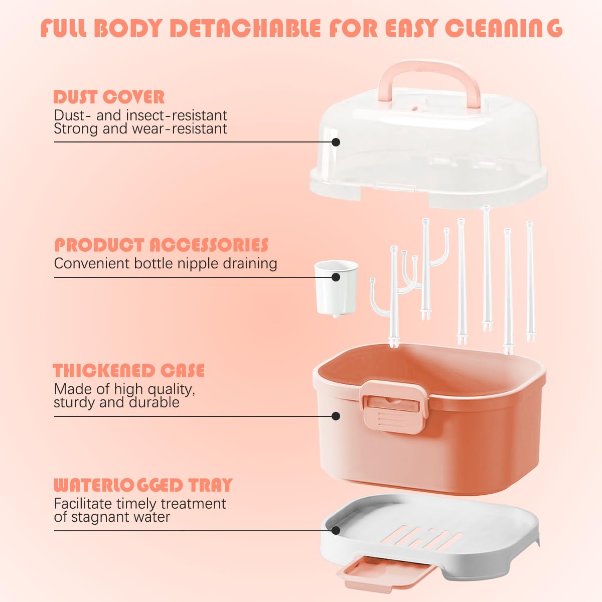 DOERDO DD large capacity organizer for bottles, pacifiers, and toys