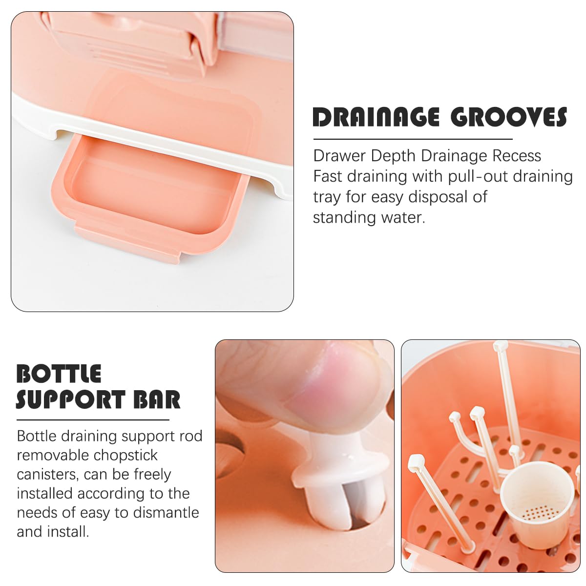 DOERDO DD transparent drainage tray for quick cleanup after drying