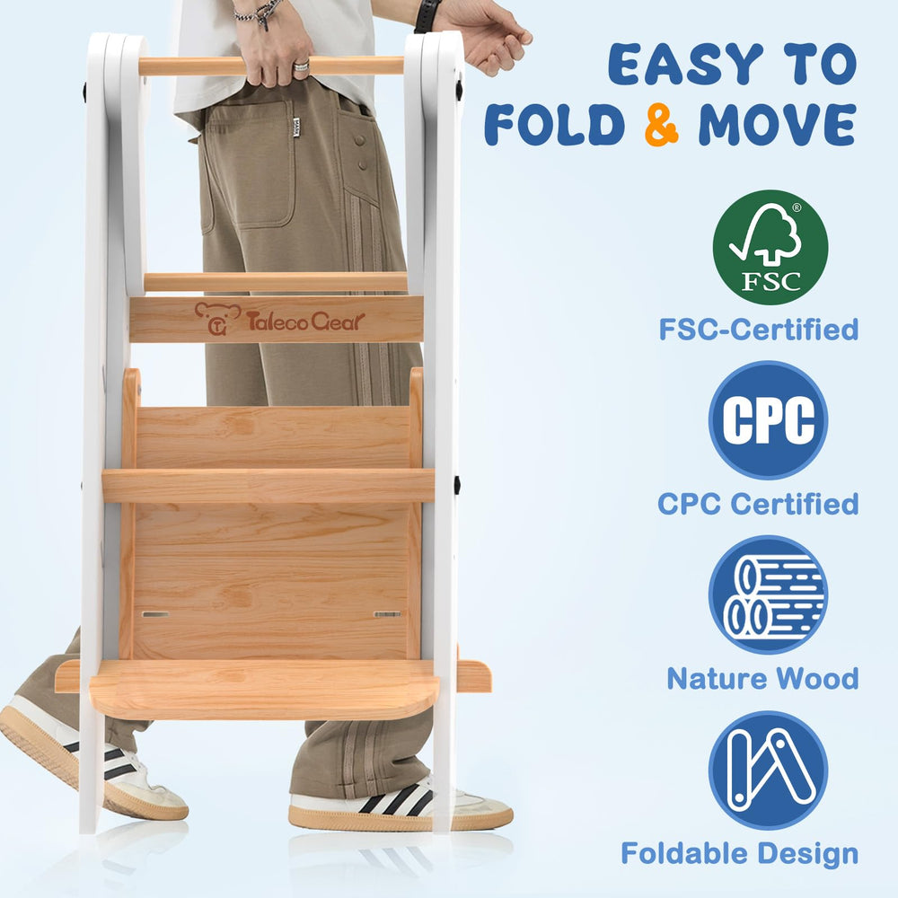 Compact folded view of the Doerpuz tower for easy storage in small spaces