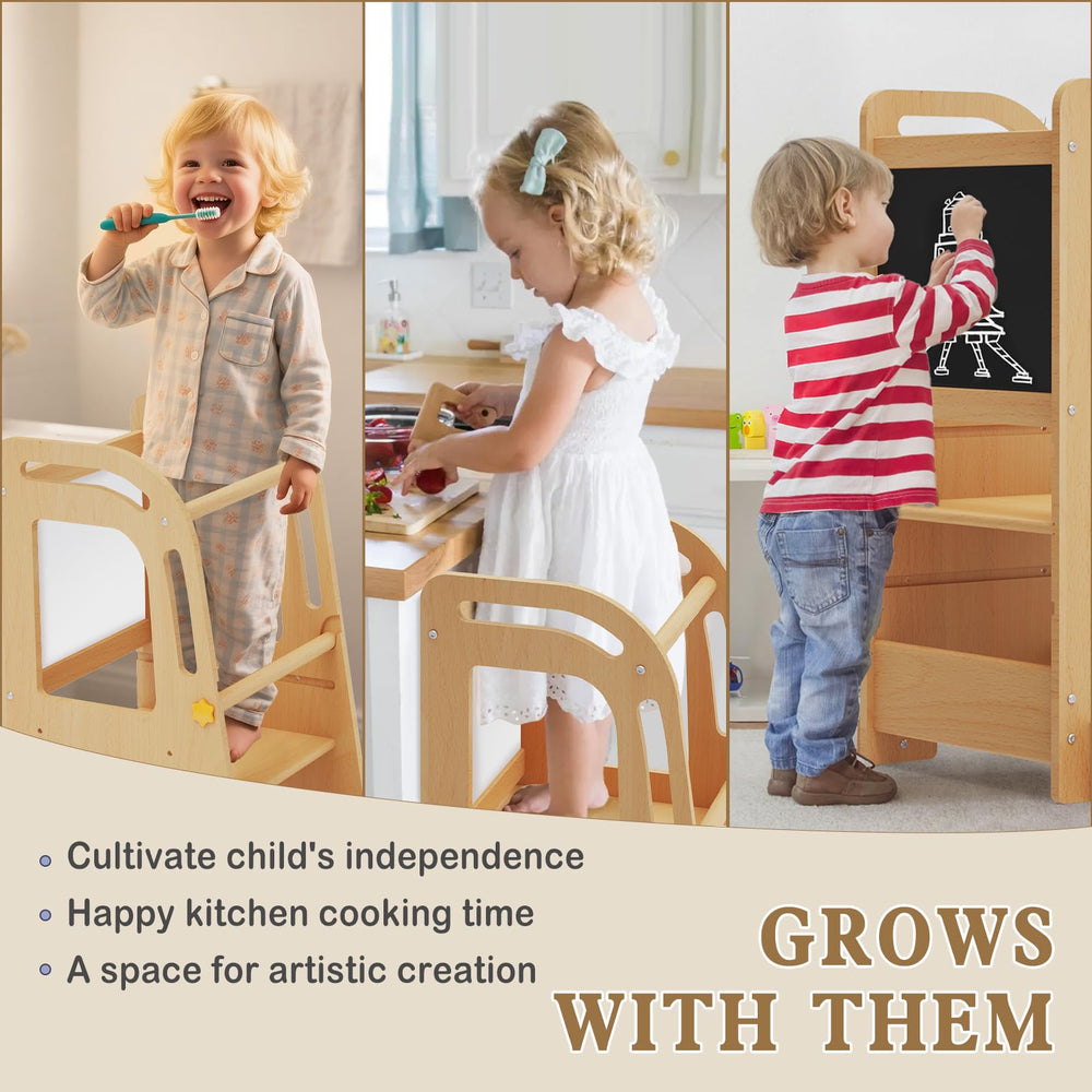 Doerpuz growth-friendly stool supports kids aged 18 months to 6 years